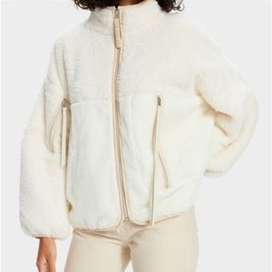 Ugg Marlene Sherpa Jacket, Cream, size Large